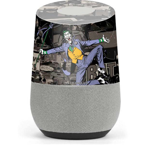 DC Comics The Joker Vintage Action pose pattern Google Home Skin